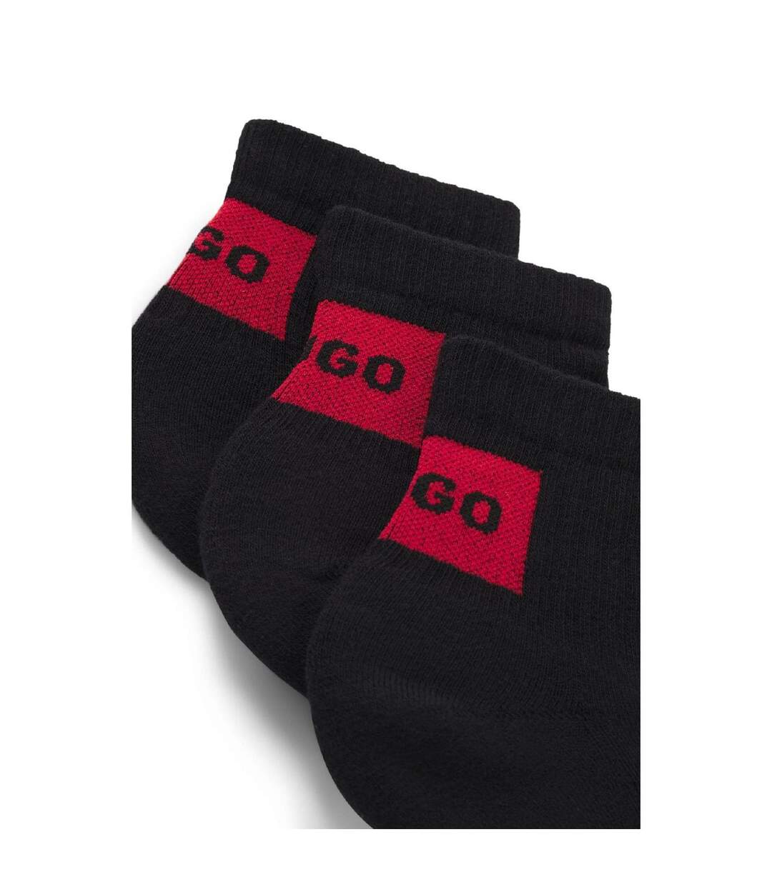 Lot De 3  Socquettes Homme Noir Hugo-4