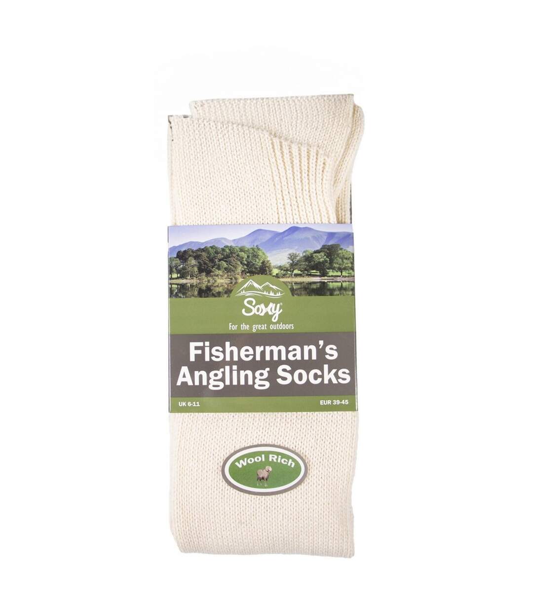 Chaussettes Fisherman Angling Homme Crème Soxy-2
