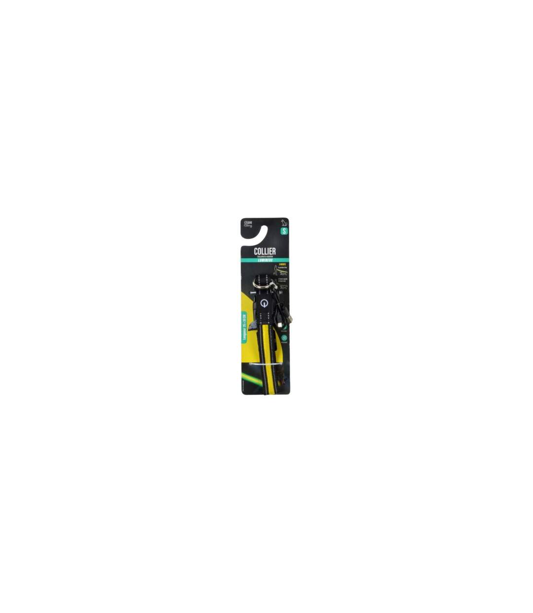 Collier Lumineux Pour Chien LED 35cm Jaune-5