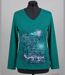 Tee-shirt AXONE SH1063V vert grande taille : le style de la sérigraphie placée-3