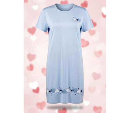 OZABI Chemise de Nuit Femme Microfibre Manches Courtes