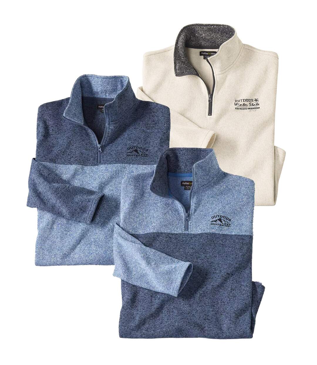 Lot de 3 Sweats Molleton Zippé Winter Outdoor-1