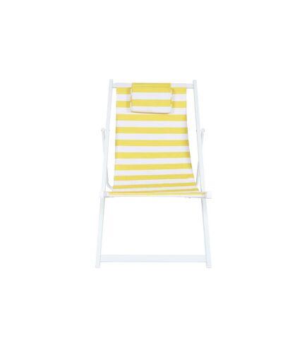 Lot de 4 Chiliennes en Métal Bain de Soleil 90cm Jaune