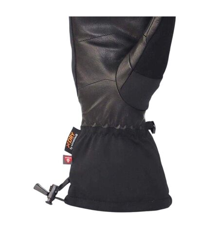Unisex Adult Finse Leather Ski Mittens Black Extremities