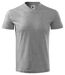 T-shirt manches courtes col V - Unisexe - MF102 - gris foncé chiné