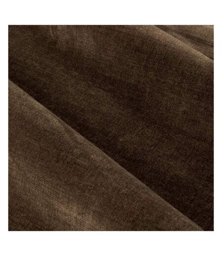 Chenille velvet eyelet curtains 168cm x 137cm brown Yard