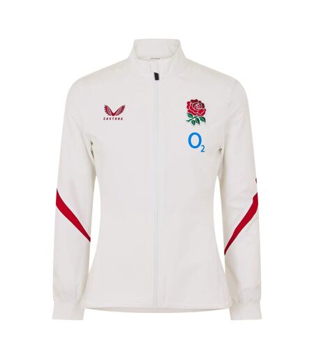 Veste Motif/style Rugby Angleterre Femme Blanc Rouge Castore
