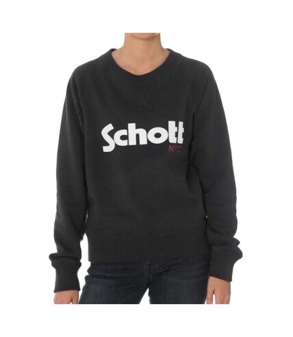 Sweat Noir Femme Schott Ginger1 - L