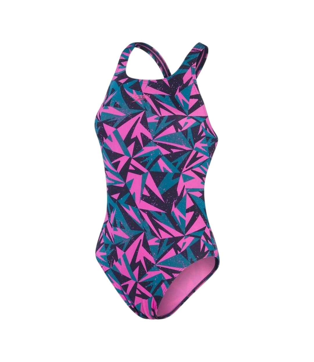Maillot De Bain 1 Pièce Motif/style Géométrique Hyper Boom Allover Medalist Femme Bleu Marine Rose Pâle Imprimé Speedo-2