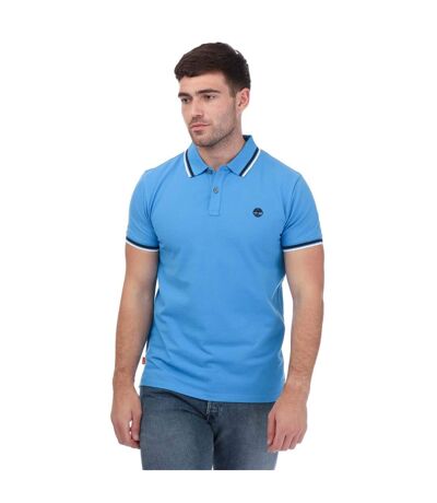 Polo manches courtes adulte bleu Timberland