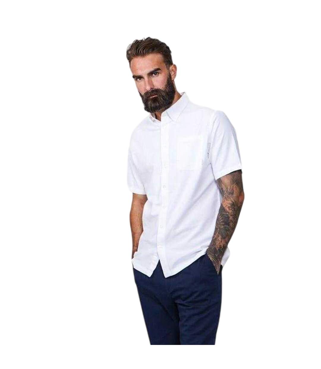 Mens Classic Oxford Shirt White Firetrap-1