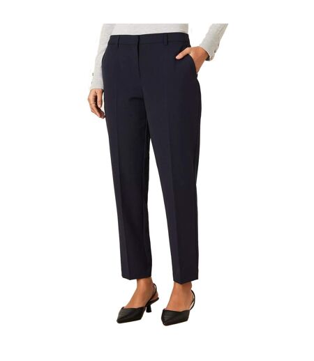 Womens/ladies Slim Ankle Grazer Trousers Navy Dorothy Perkins