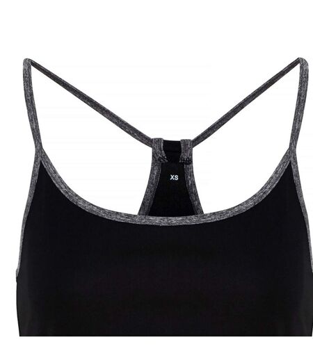 TriDri Womens/Ladies Yoga Vest (Black/Black Melange) - UTRW6535