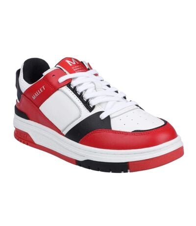 Baskets Compton Homme Blanc Rouge Mallet
