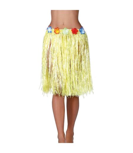 Jupe De Déguisement Motif/style Fleurs Hawaiian Femme Jaune Fiestas Guirca
