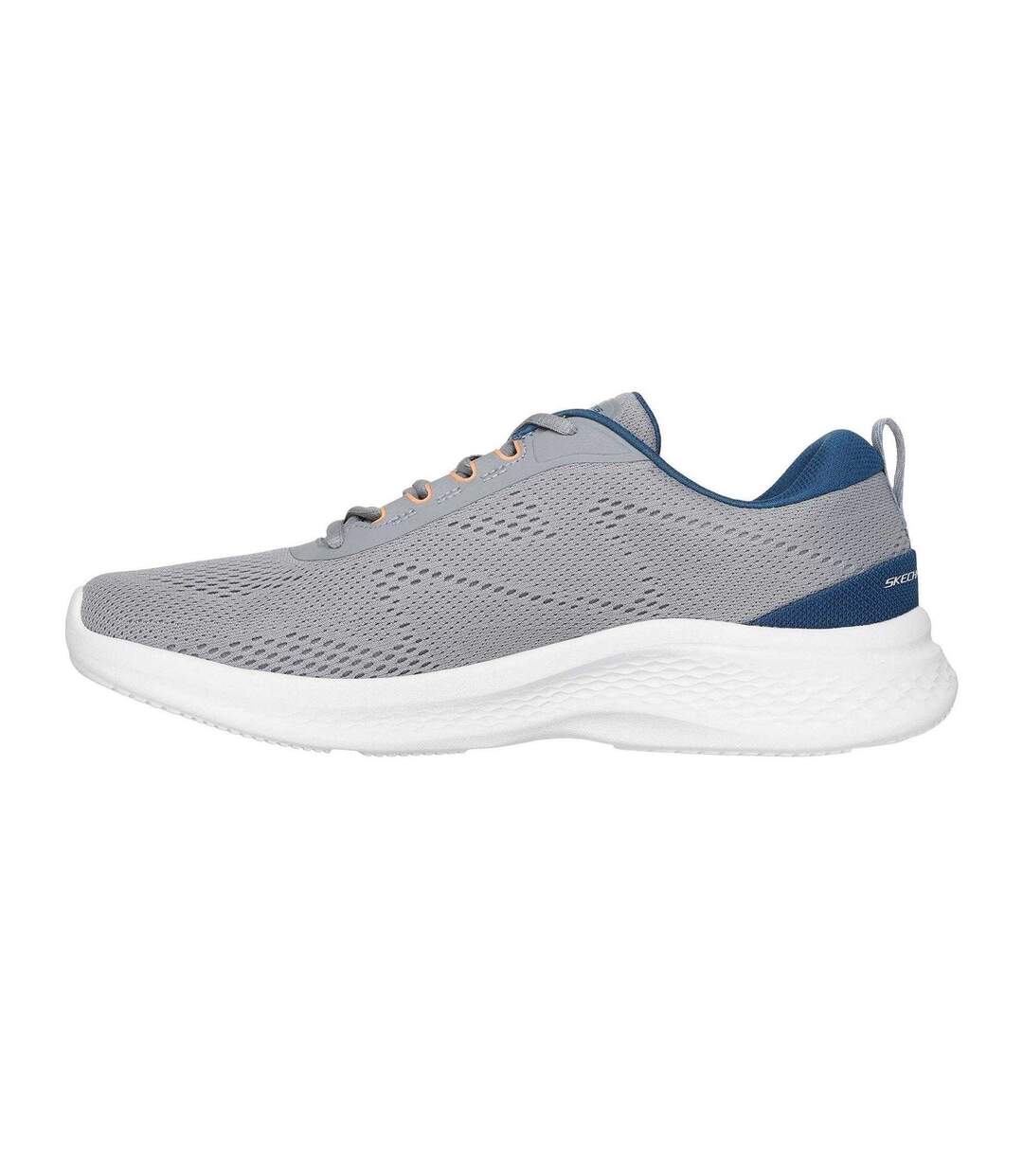 Mens Go Run Consistent Mesh Low Trainers Grey Blue Skechers-2