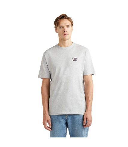 Umbro Mens Core Raglan T-Shirt (Grey Marl/Potent Purple)