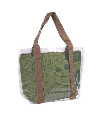 Tote Bag Motif/style Transparent The Child Taille Unique Vert Kaki Marron Star Wars: The Mandalorian