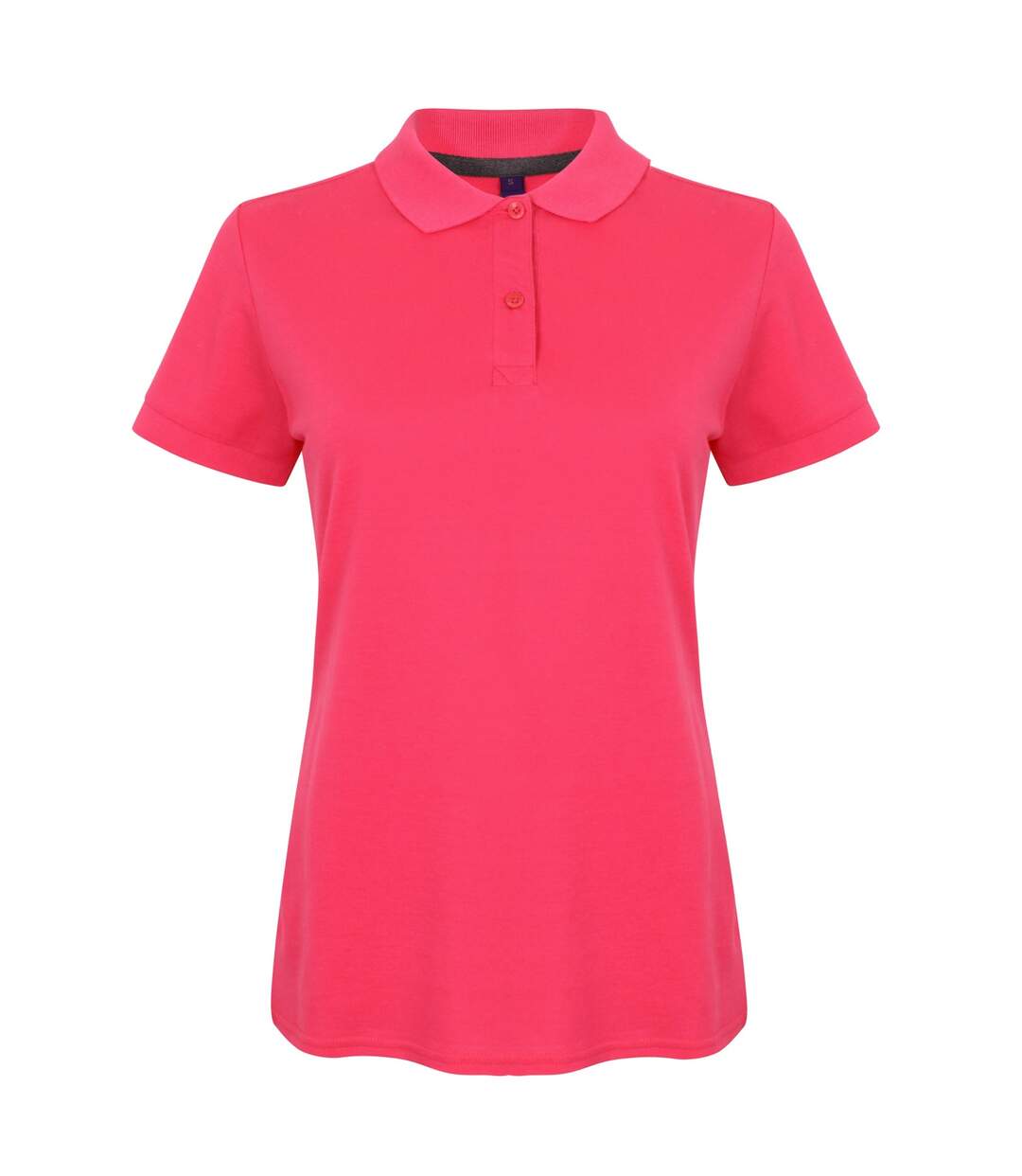 Polo uni femme fuchsia Henbury-1