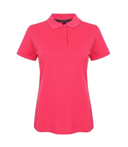 Henbury Womens/Ladies Micro-Fine Short Sleeve Polo Shirt (Black) - UTRW5421