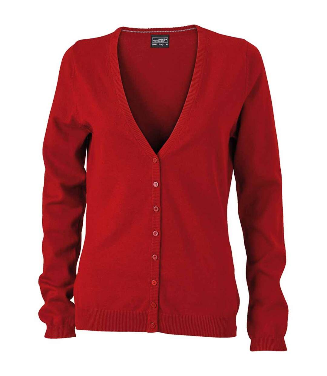 Gilet boutonné cardigan - FEMME - JN660 - rouge bordeau-1