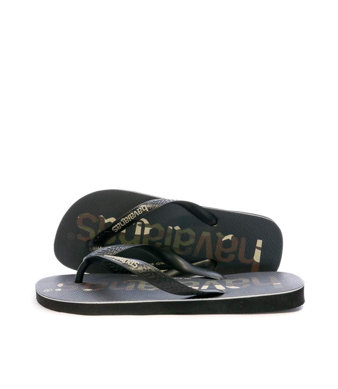 Tongs Noir Homme Havaianas Logo Mania - 47 1/3