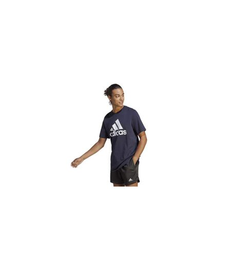 Mens Essentials Logo Cotton T-shirt Navy Adidas