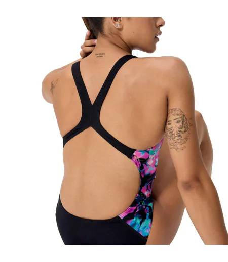 Maillot De Bain 1 Pièce Motif/style Abstrait Femme Noir Abstrait Speedo