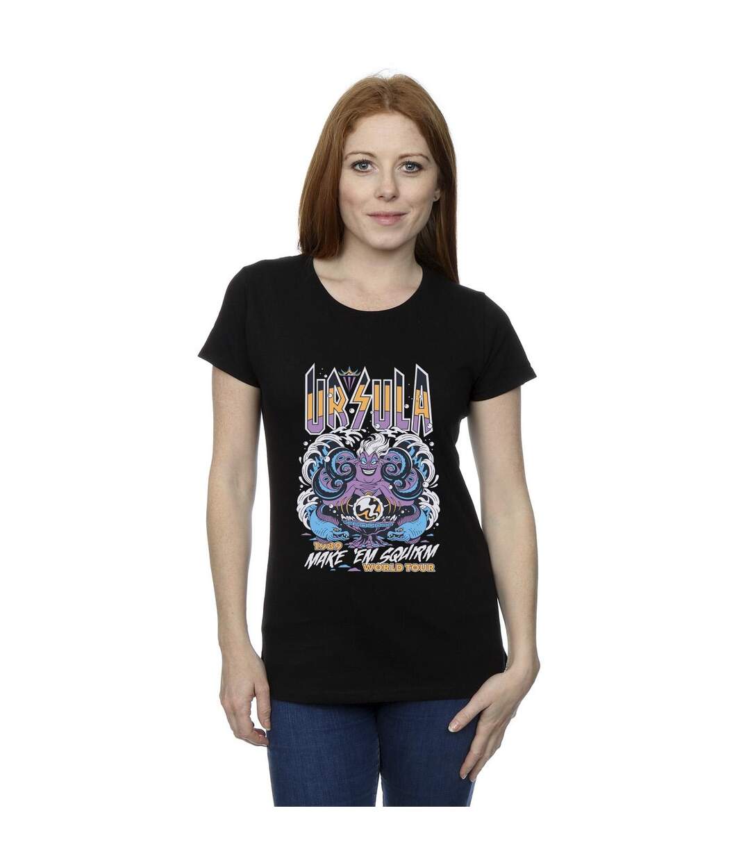 Disney T-shirt en coton Femmes/Dames Villains Ursula Make Em Squirm (Noir) - UTBI44577-2