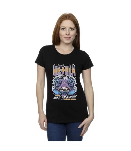 Disney T-shirt en coton Femmes/Dames Villains Ursula Make Em Squirm (Noir) - UTBI44577