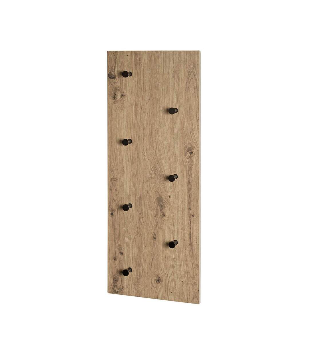 Patère Murale Double Miranda 80cm Chêne & Noir-4