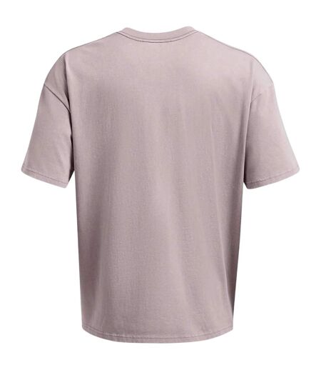 Mens Washed Logo Oversized T-shirt Gray Dawn Under Armour