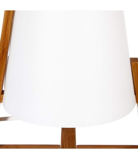 Lampe à poser en bambou Life - H. 31,5 cm - Blanc