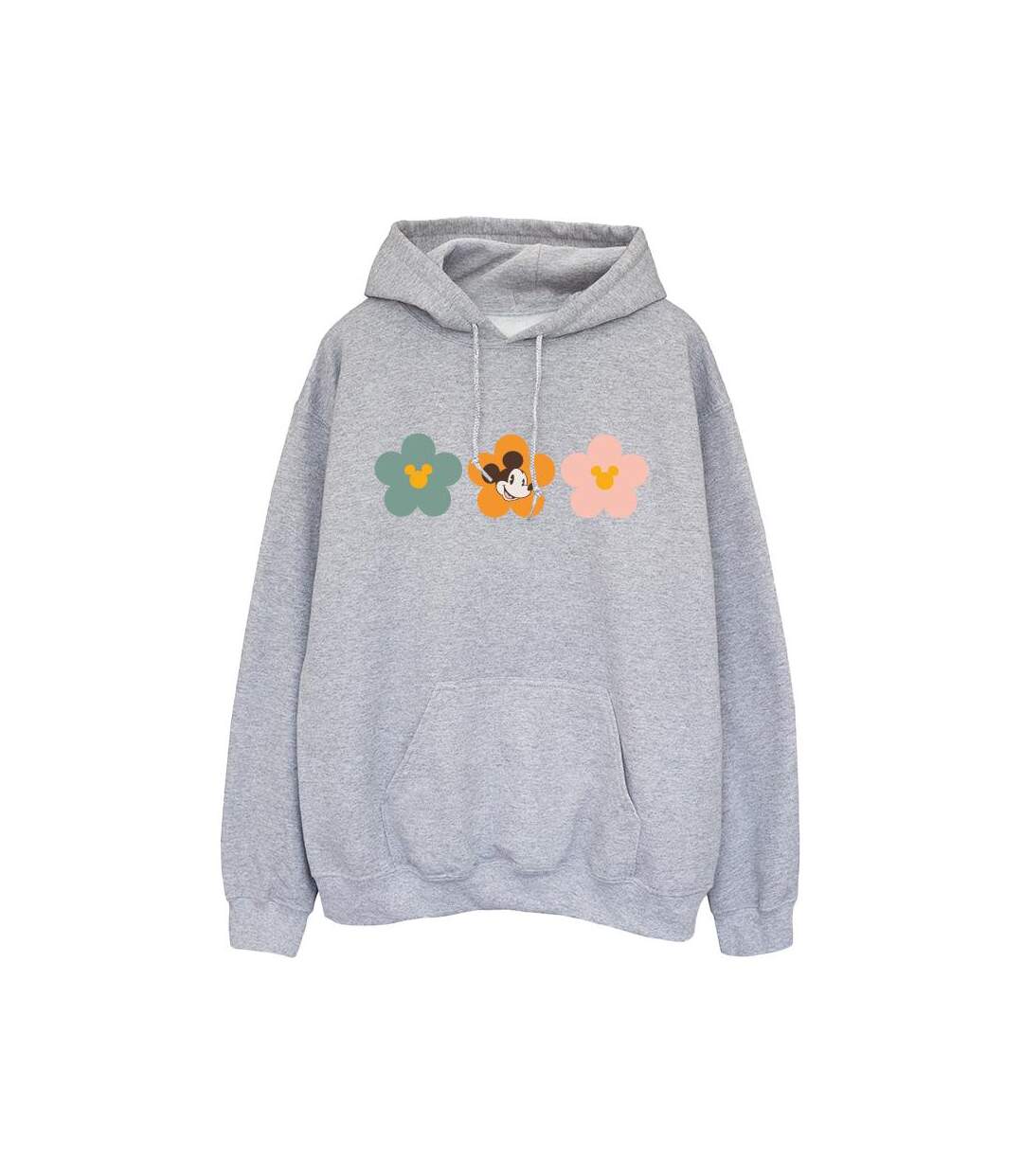 Disney Sweat à capuche Femme/Femme Mickey Mouse Flowers (Gris sportif) - UTBI11476-1