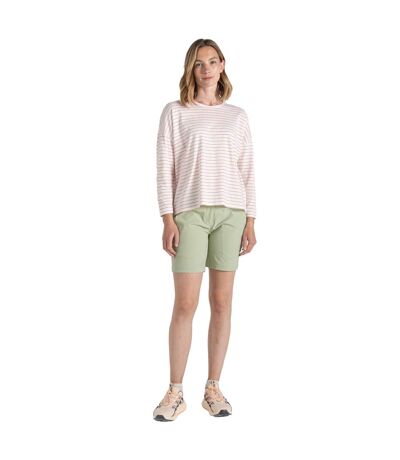 Womens/ladies Kielder Stripe Long-sleeved T-shirt Sunset Haze Craghoppers