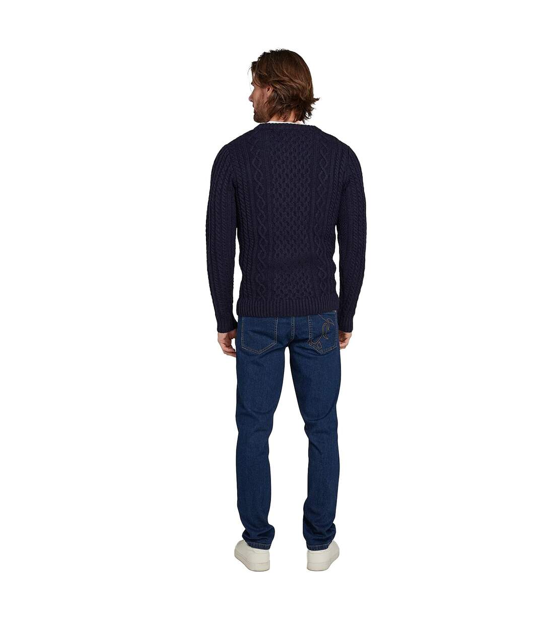 Pull homme bleu marine Raging Bull-2