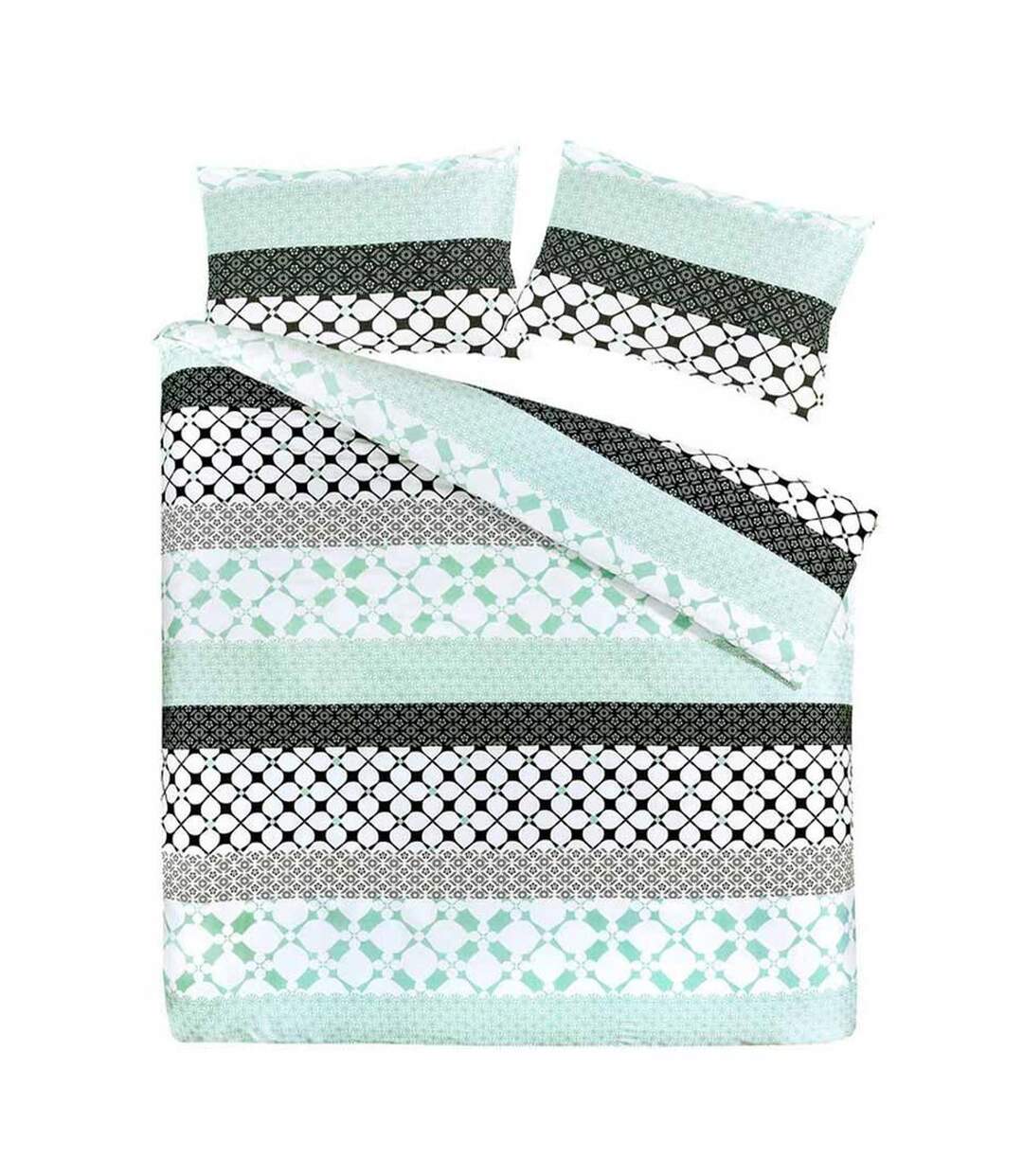 Parure de Lit 3 Pièces Gisèle 240x220cm Vert-1