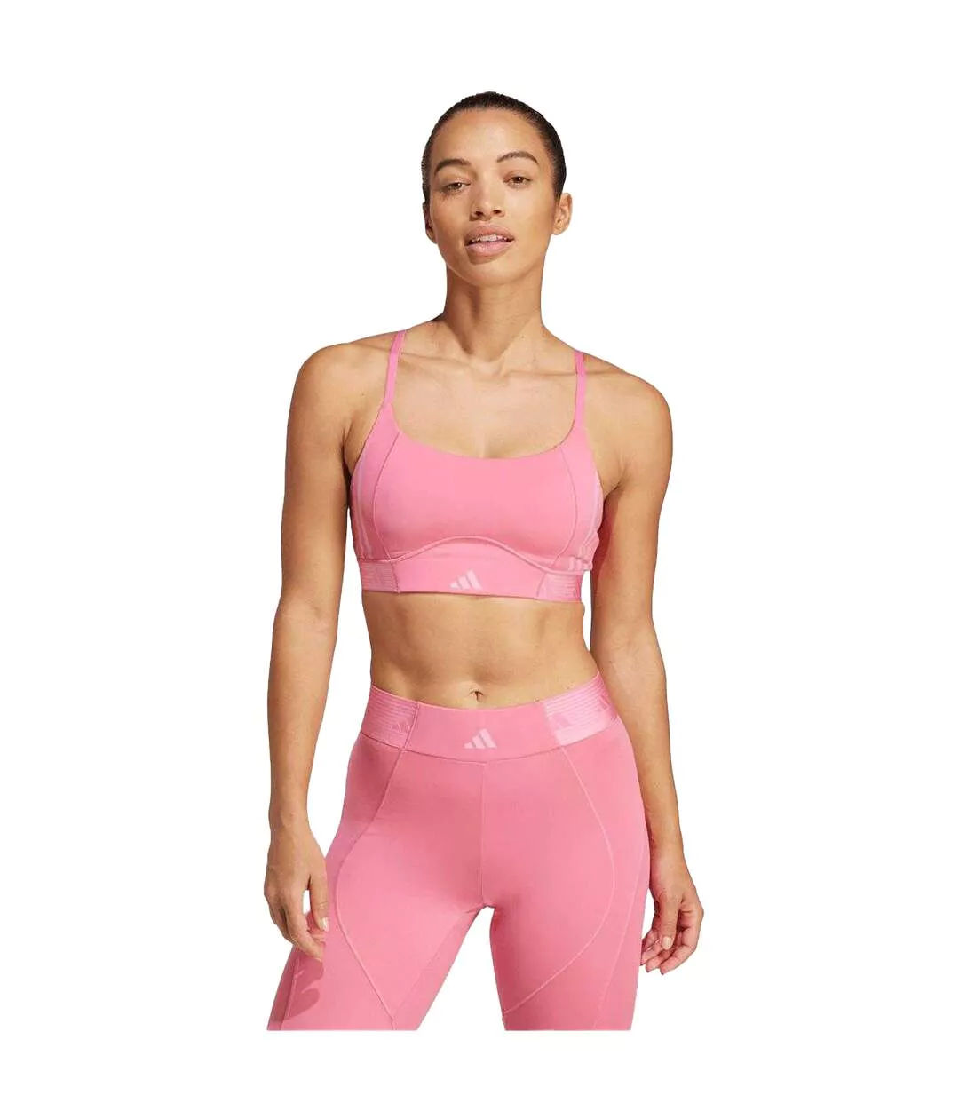 Brassière Hyperglam Femme Rose Bonbon Rose Adidas-1