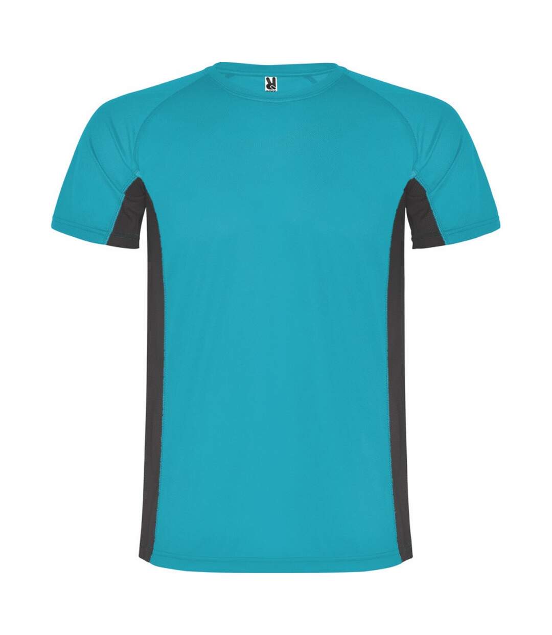 T-shirt shanghai homme turquoise vif / anthracite Roly-1