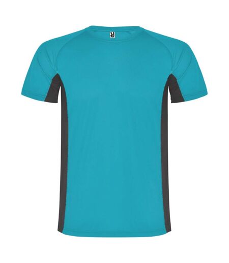 T-shirt shanghai homme turquoise vif / anthracite Roly Roly