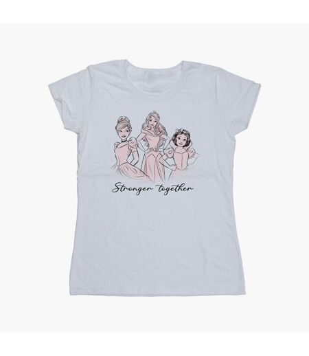 Disney T-shirt en coton Femmes/Dames Princesses plus fortes ensemble (Blanc) - UTBI37347
