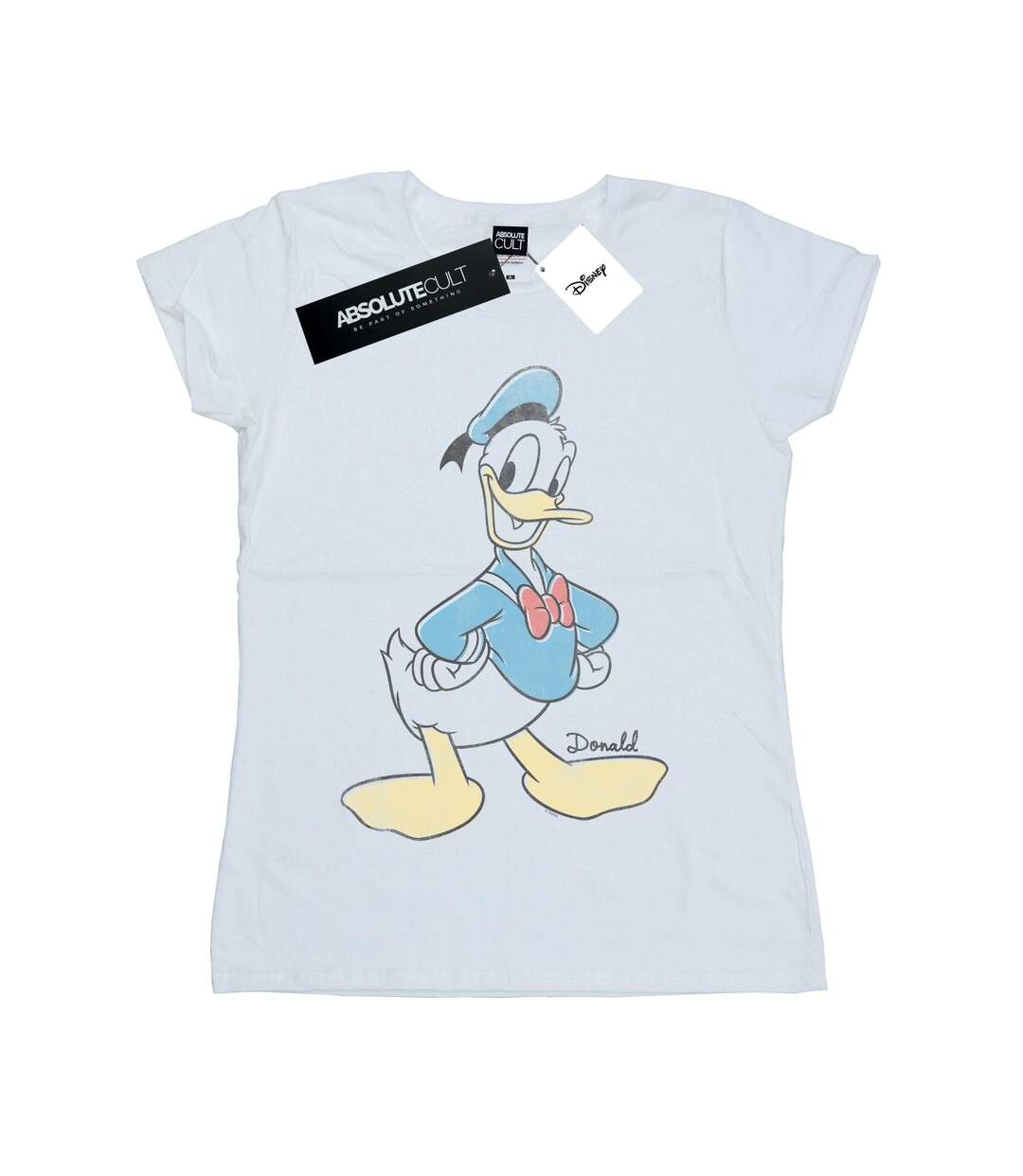 Disney T-shirt en coton classique Donald Duck Femme/Femme (Blanc) - UTBI31028-1