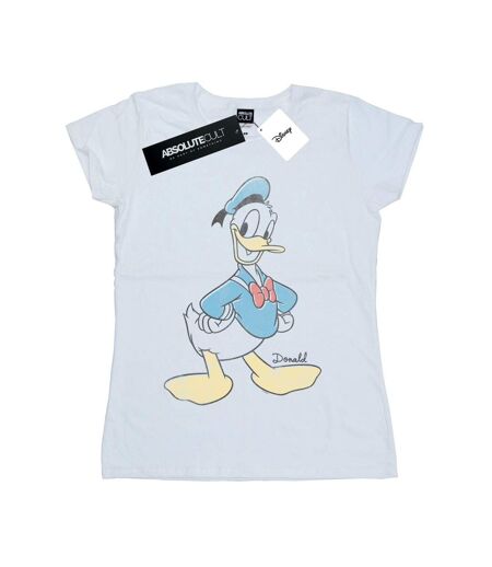Disney T-shirt en coton classique Donald Duck Femme/Femme (Blanc) - UTBI31028