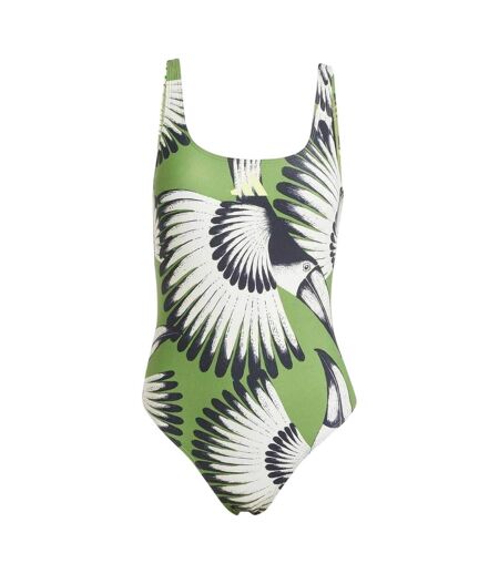 Maillot De Bain 1 Pièce Motif/style Toucan Farm Rio Femme Vert Adidas