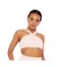 Womens/ladies Pleated Strappy Crop Top Cream Missy Empire-2