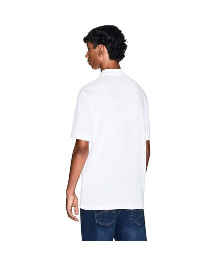 Mens Short-sleeved Polo Shirt Off White Armani Exchange