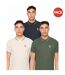 Pack of 3  Mens melports polo shirt  multicoloured Duck and Cover