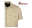 MAYFLOWER MAY DAY : Chemisettestte homme beige style safari en lin et coton-3