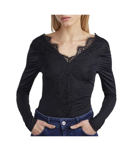 T-Shirt noir femme pieces pcilu