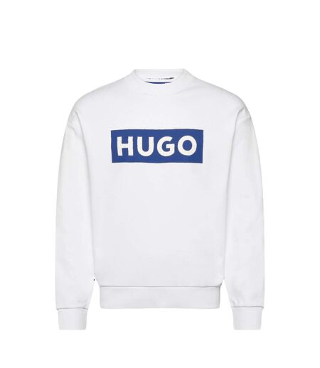 Mens Logo Crew Neck Sweatshirt White Hugo